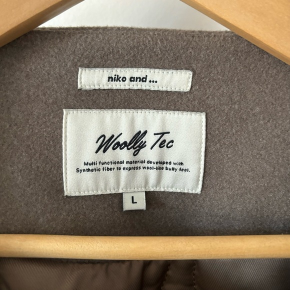 Nico And… Woolly Tec Oversized Zip Beige Coat Jacket - Picture 5 of 13